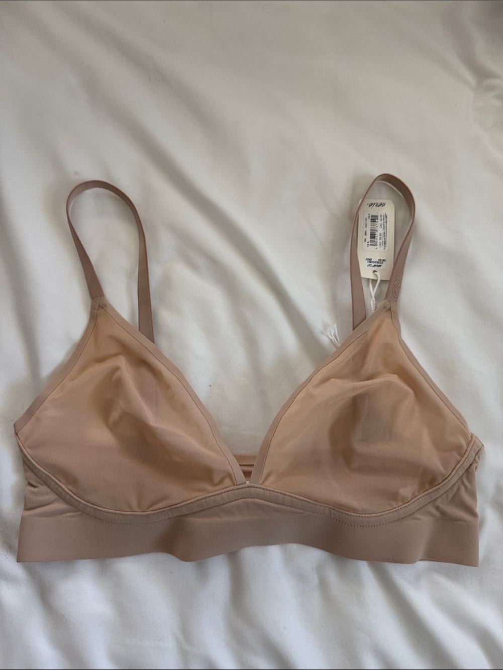 aerie Light Nude Triangle Bralette - Beige